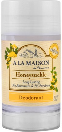 Deodorant, Honeysuckle, 2.4 oz (70 g) by A La Maison de Provence, 洗澡，美容，除臭劑 HK 香港