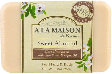 Hand & Body Soap, Sweet Almond, 8.8 oz (250 g) by A La Maison de Provence, 洗澡，美容，摩洛哥堅果浴，肥皂 HK 香港