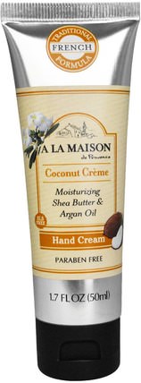 Hand Cream Coconut Creme, 1.7 fl oz (50 ml) by A La Maison de Provence, 洗澡，美容，護手霜 HK 香港