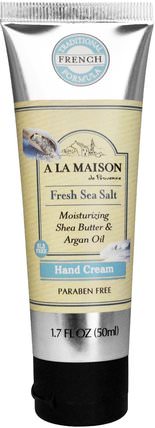 Hand Cream, Fresh Sea Salt, 1.7 fl oz (50 ml) by A La Maison de Provence, 洗澡，美容，護手霜 HK 香港