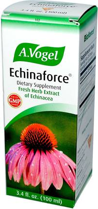 Echinaforce, Fresh Herb Extract of Echinacea, 3.4 fl oz (100 ml) by A Vogel, 補充劑，抗生素，紫錐花液體，vogel咳嗽和免疫支持 HK 香港