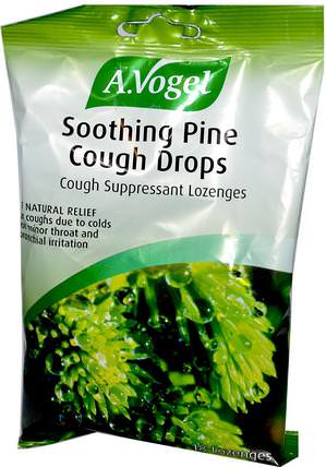 Soothing Pine Cough Drops, 18 Lozenges by A Vogel, 健康，肺和支氣管，咳嗽滴，vogel咳嗽和免疫支持 HK 香港