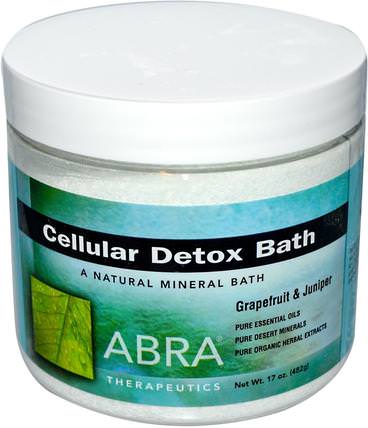 Cellular Detox Bath, Grapefruit & Juniper, 17 oz (482 g) by Abra Therapeutics, 洗澡，美容，浴鹽 HK 香港