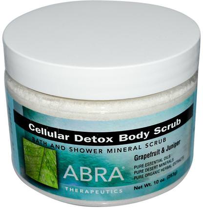 Cellular Detox Body Scrub, Grapefruit & Juniper, 10 oz (283 g) by Abra Therapeutics, 洗澡，美容，身體磨砂 HK 香港