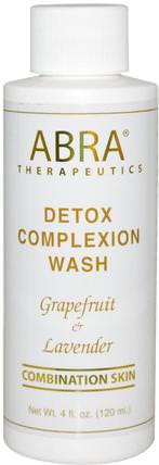 Detox Complexion Wash, Grapefruit & Lavender, 4 fl oz (120 ml) by Abra Therapeutics, 美容，面部護理，潔面乳，皮膚類型組合到油性皮膚 HK 香港