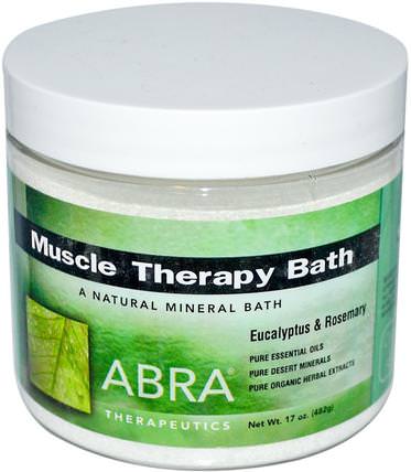 Muscle Therapy Bath, Eucalyptus & Rosemary, 17 oz (482 g) by Abra Therapeutics, 洗澡，美容，浴鹽 HK 香港