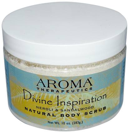 Natural Body Scrub, Divine Inspiration, Neroli & Sandalwood, 10 oz (283 g) by Abra Therapeutics, 洗澡，美容，身體磨砂 HK 香港