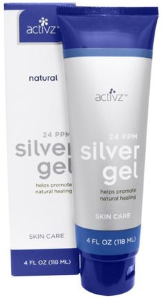 Silver Gel, 24 PPM, 4 fl oz (118 ml) by Activz, 洗澡，美容，潤膚露 HK 香港
