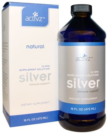 Silver Immune Support, 12 PPM, 16 fl oz (473 ml) by Activz, 補品，礦物質，液體礦物質，銀水溶膠 HK 香港