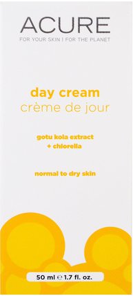 Day Cream, Gotu Kola Stem Cell + Chlorella, 1.75 fl oz (50 ml) by Acure Organics, 洗澡，美容，摩洛哥堅果，皮膚，面霜一天 HK 香港