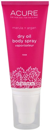 Dry Oil Body Spray, Rose, 3 fl oz (88.7 ml) by Acure Organics, 洗澡，美容，香水噴霧 HK 香港