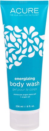 Energizing Body Wash, Moroccan Argan Stem Cell + Argan Oil, 8 fl oz (236 ml) by Acure Organics, 洗澡，美容，摩洛哥浴 HK 香港