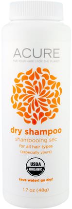 Organic Dry Shampoo, 1.7 oz (48 g) by Acure Organics, 洗澡，美容，摩洛哥堅果洗髮水 HK 香港