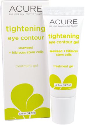 Tightening Eye Contour, Seaweed + Hibiscus Stem Cells.5 fl oz (14.7 ml) by Acure Organics, 美容，眼霜 HK 香港