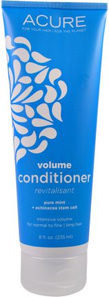 Volume Conditioner, Pure Mint + Echinacea Stem Cell, 8 fl oz (235 ml) by Acure Organics, 洗澡，美容，argan護髮素 HK 香港