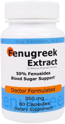 Fenugreek Extract, 350 mg, 60 Capsules by Advance Physician Formulas, 健康，血糖支持，胡蘆巴 HK 香港