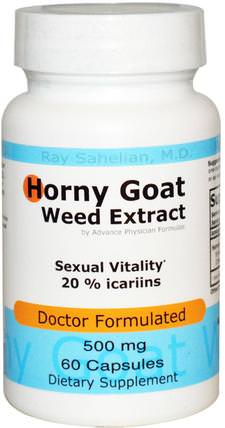 Horny Goat Weed Extract, 500 mg, 60 Capsules by Advance Physician Formulas, 健康，男人，角質山羊雜草 HK 香港