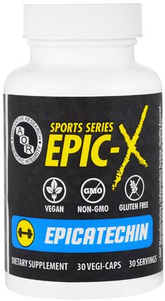 Epicatechin, 30 Veggie Caps by Advanced Orthomolecular Research AOR, 補充劑，抗氧化劑，綠茶，運動，肌肉 HK 香港