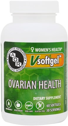 Ovarian Health, 60 Softgels by Advanced Orthomolecular Research AOR, 健康，女性 HK 香港