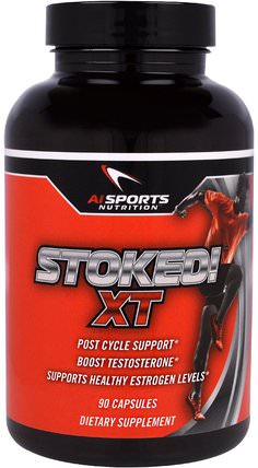 Stoked! XT, 90 Capsules by AI Sports Nutrition, 運動，鍛煉，男人，睾丸激素 HK 香港