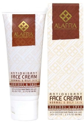 Antioxidant Face Cream, Rooibos & Shea, 2.3 fl oz (68 ml) by Alaffia, 面部護理，乳木果油 HK 香港