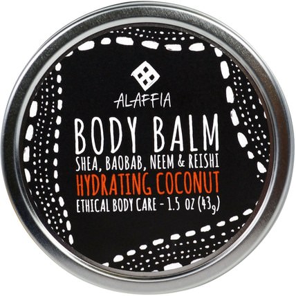 Body Balm, Hydrating Coconut, 1.5 oz (43 g) by Alaffia, 保健，護膚 HK 香港