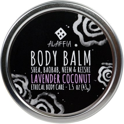 Body Balm, Lavender Coconut, 1.5 oz (43 g) by Alaffia, 保健，護膚 HK 香港
