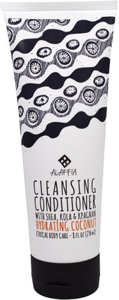 Cleansing Conditioner, Hydrating Coconut, 8 fl oz (236 ml) by Alaffia, 洗澡，美容，頭髮，頭皮，洗髮水，護髮素，護髮素 HK 香港