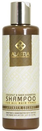 Coconut & Shea Hydrating Shampoo, Lavender Coconut, 8 fl oz (235 ml) by Alaffia, 洗澡，美容，頭髮，頭皮，乳木果油，洗髮水，護髮素 HK 香港