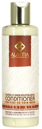 Coffee & Shea Revitalizing Conditioner, Citrus Mint, 8 fl oz (235 ml) by Alaffia, 洗澡，美容，頭髮，頭皮，洗髮水，護髮素，護髮素 HK 香港