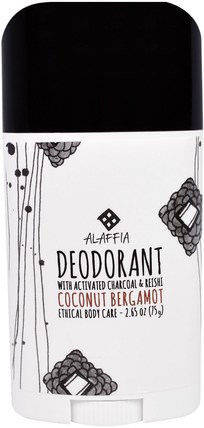 Deodorant, Coconut Bergamot, 2.65 oz (75 g) by Alaffia, 洗澡，美容，身體護理，除臭劑 HK 香港
