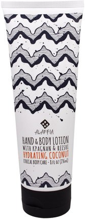 Hand & Body Lotion, Hydrating Coconut, 8 fl oz (236 ml) by Alaffia, 健康，皮膚，潤膚露 HK 香港
