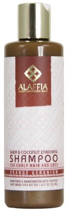 Shea & Coconut Enriching Shampoo, Orange Geranium, 8 fl oz (235 ml) by Alaffia, 洗澡，美容，頭髮，頭皮，乳木果油，洗髮水，護髮素 HK 香港