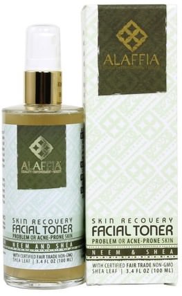 Skin Recovery Facial Toner, Neem & Shea, 3.4 fl oz (100 ml) by Alaffia, 美容，面部護理，面部護理，皮膚類型中性至乾性皮膚 HK 香港