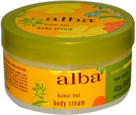Body Cream, Kukui Nut, 6.5 oz (180 g) by Alba Botanica, 沐浴，美容，潤膚露，alba botanica夏威夷線 HK 香港