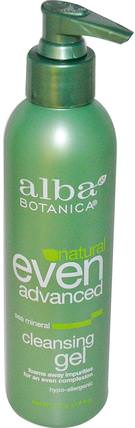 Even Advanced, Cleansing Gel, Sea Mineral, 6 fl oz (177 ml) by Alba Botanica, 美容，面部護理，洗面奶，alba botanica甚至高級系列 HK 香港