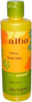 Facial Toner, Hibiscus, 8.5 fl oz (250 ml) by Alba Botanica, 美容，面部調色劑，面部護理，皮膚 HK 香港
