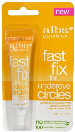 Fast Fix For Undereye Circles, 7 g (0.25 oz) by Alba Botanica, 美容，眼霜，面部護理，皮膚 HK 香港