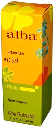 Green Tea, Eye Gel, 1 fl oz (30 ml) by Alba Botanica, 美容，眼霜，面部護理，皮膚 HK 香港