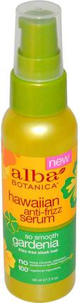 Hawaiian Anti-frizz Serum, 2 fl oz (59 ml) by Alba Botanica, 洗澡，美容，護髮素，摩洛哥堅果 HK 香港