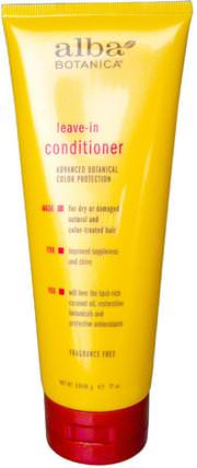 Leave-in Conditioner, Fragrance Free, 7 oz (198 g) by Alba Botanica, 洗澡，美容，護髮素，頭髮，頭皮，洗髮水，護髮素 HK 香港