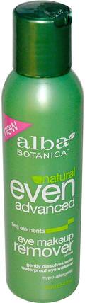 Natural Even Advanced, Eye Makeup Remover, Sea Elements, 4 fl oz (118 ml) by Alba Botanica, 美容，面部護理，洗面奶，沐浴，卸妝 HK 香港
