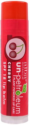 Lip Balm, SPF 18, Cherry, 0.15 oz (4.2 g) by Alba Un-Petroleum, 洗澡，美容，唇部護理，唇膏 HK 香港