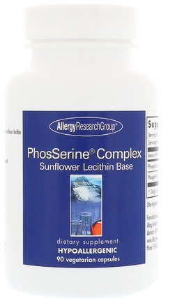 PhosSerine Complex, 90 Vegetarian Capsules by Allergy Research Group, 補充劑，抗衰老 HK 香港