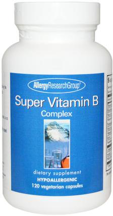 Super Vitamin B Complex, 120 Veggie Caps by Allergy Research Group, 維生素，維生素b複合物，維生素b HK 香港