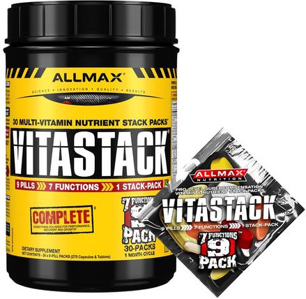 Vitastack, Maximum Strength Multi-Vitamin & Minerals, 270 Tablets by ALLMAX Nutrition, 維生素，運動 HK 香港