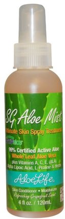 Inc, SG Aloe Mist, Grapefruit Scent, 4 fl oz (120 ml) by Aloe Life International, 沐浴，美容，蘆薈乳液乳液凝膠 HK 香港