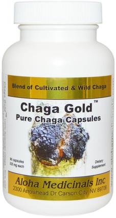 90 Capsules by Aloha Medicinals Chaga Gold, 補充劑，chaga蘑菇 HK 香港