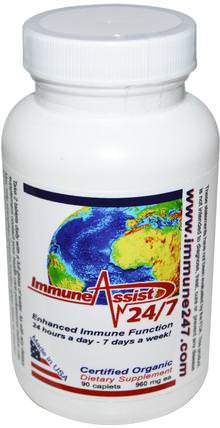 960 mg Each, 90 Caplets by Aloha Medicinals Immune Assist 24/7, 補充劑，蘑菇膠囊，藥用蘑菇 HK 香港
