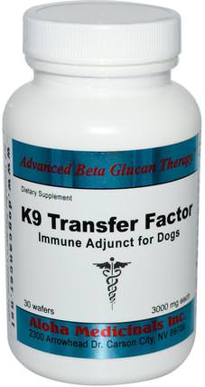 Immune Adjunct for Dogs, 3000 mg, 30 Wafers by Aloha Medicinals K-9 Transfer Factor, 寵物護理，寵物狗的補充 HK 香港